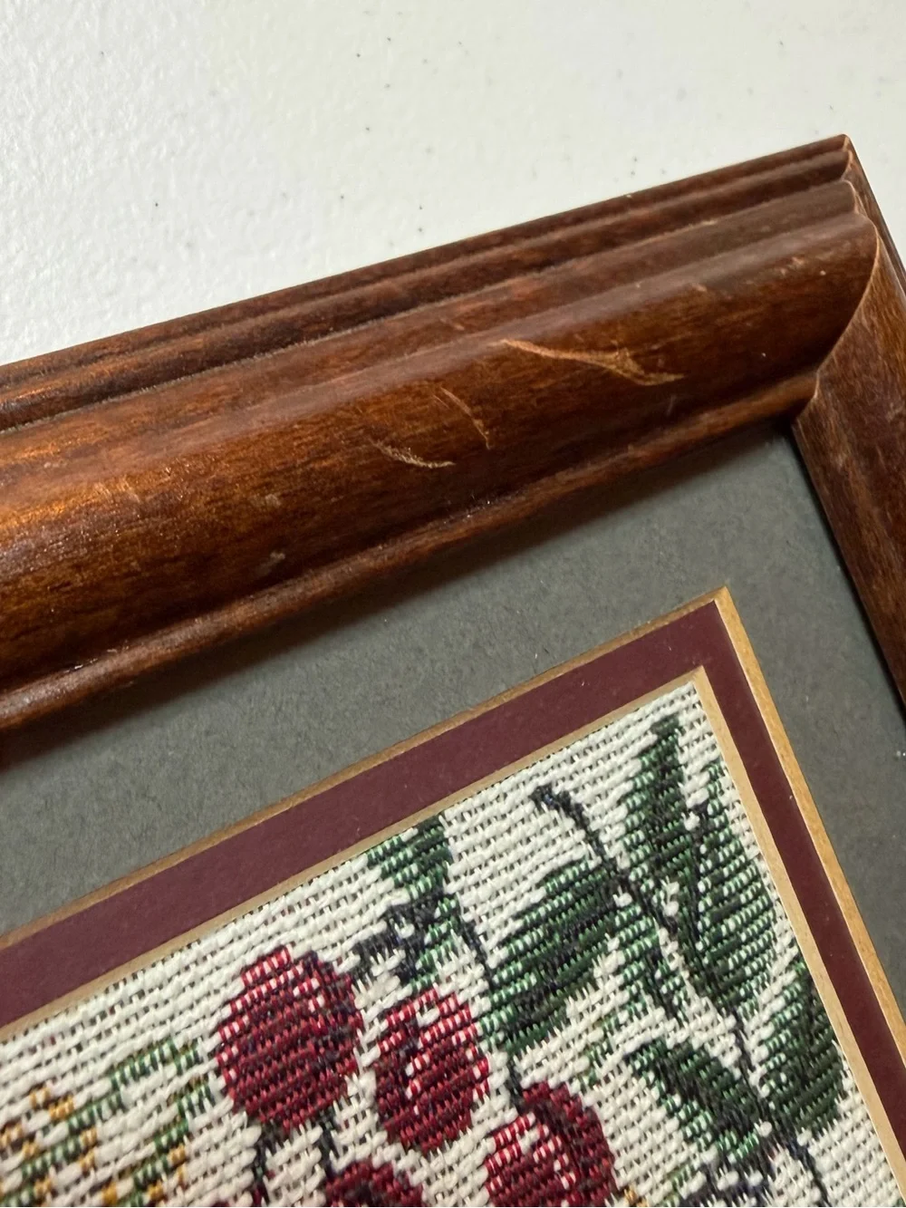 Framed Cross-Stitch Wall Art 